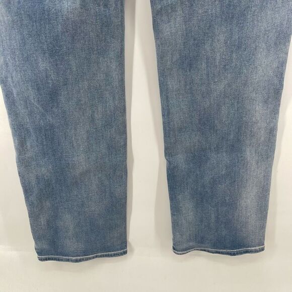 NYDJ Womens Marilyn Straight Jeans Tapered Lift Tuck Tapered 5 Pocket Blue 14 - Picture 3 of 8